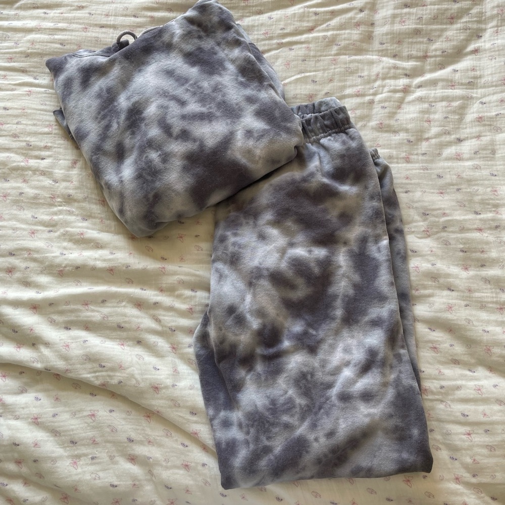 Black and white tie dye sweat set 🤍🖤